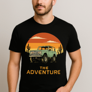 Black Adventure Regular Fit Tshirt