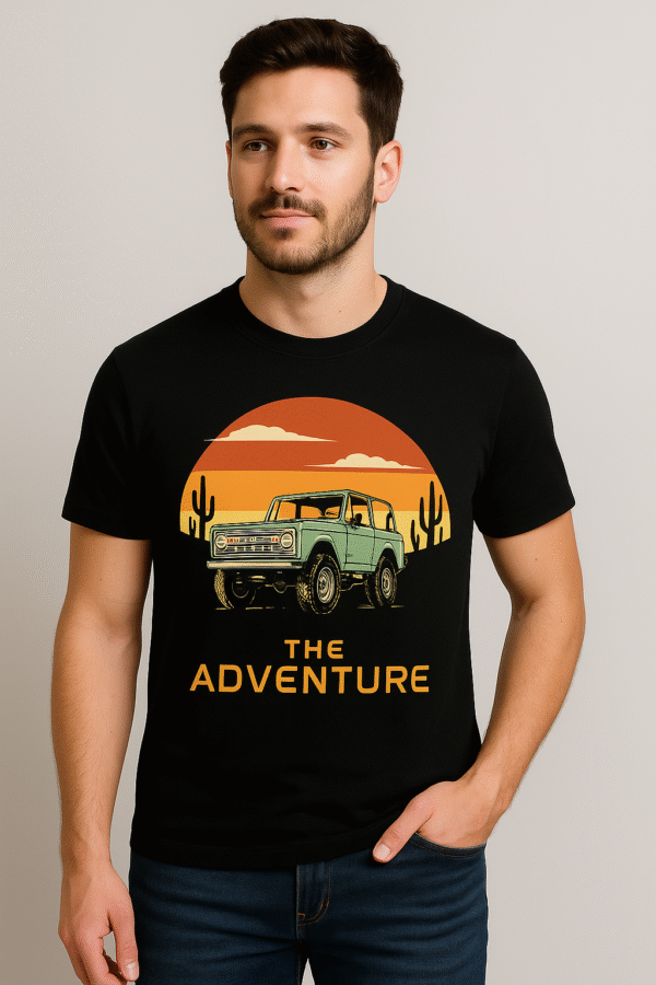 Black Adventure Regular Fit Tshirt