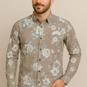 Flower Printed Casual Fir Shirt