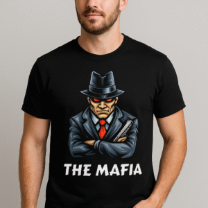 Mafiya printed Black Tshirt
